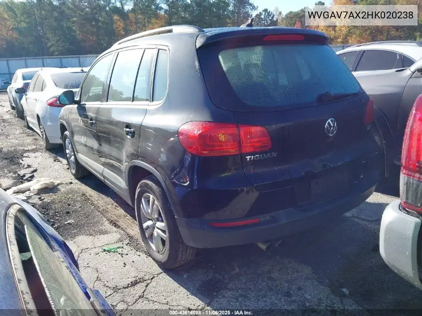 WVGAV7AX2HK020238 2017 Volkswagen Tiguan 2.0T/2.0T S