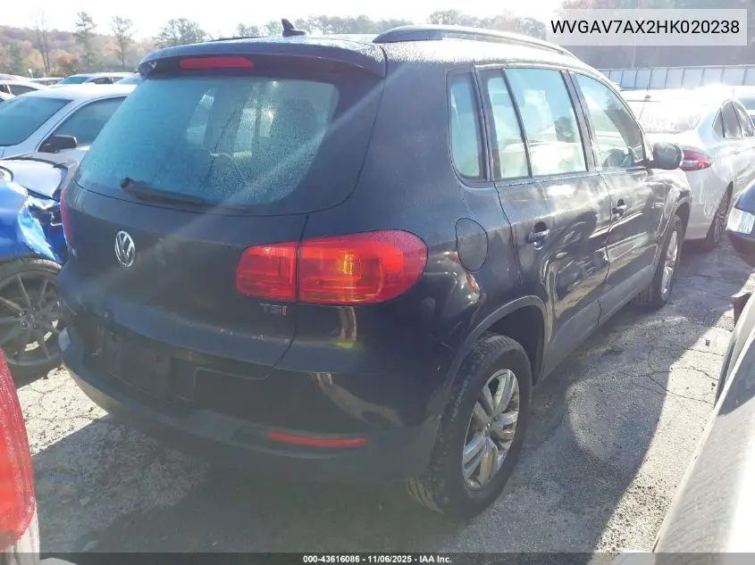 WVGAV7AX2HK020238 2017 Volkswagen Tiguan 2.0T/2.0T S