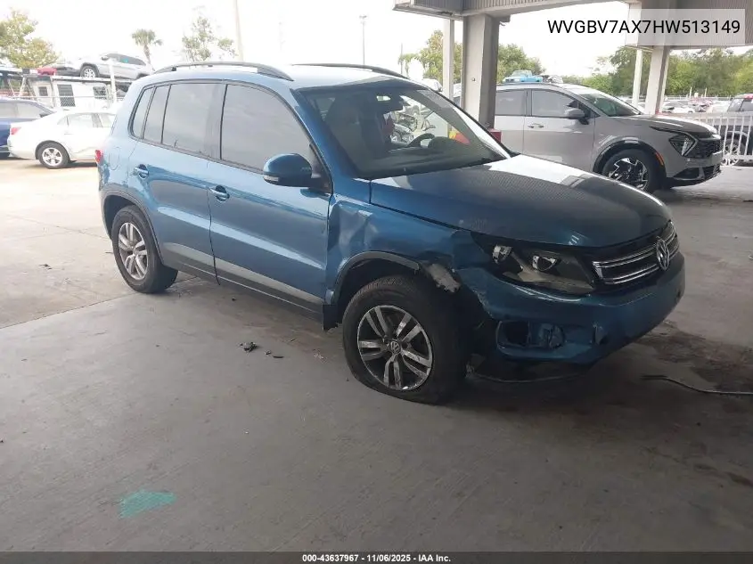 WVGBV7AX7HW513149 2017 Volkswagen Tiguan 2.0T S