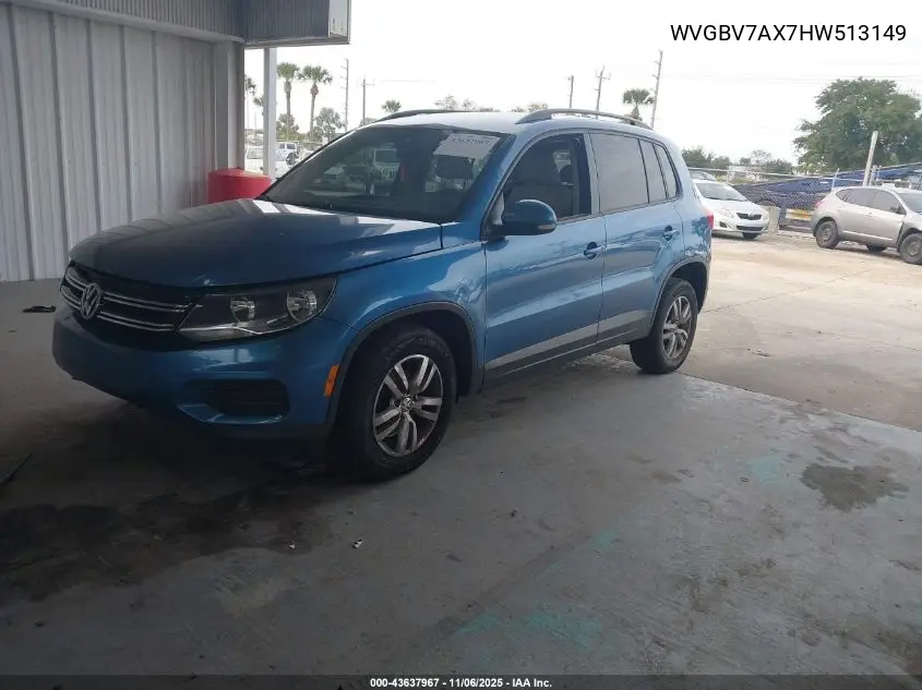 WVGBV7AX7HW513149 2017 Volkswagen Tiguan 2.0T S