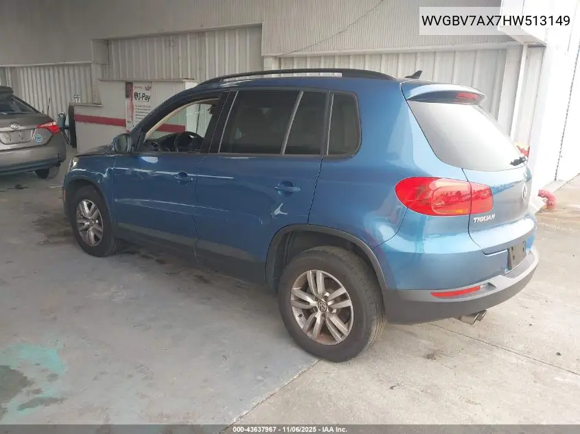 WVGBV7AX7HW513149 2017 Volkswagen Tiguan 2.0T S