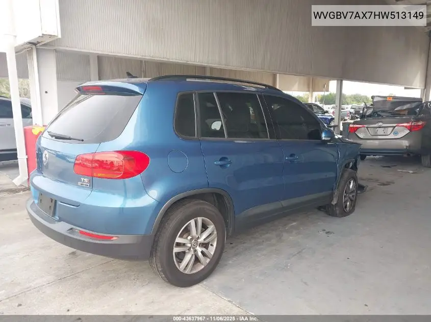 WVGBV7AX7HW513149 2017 Volkswagen Tiguan 2.0T S