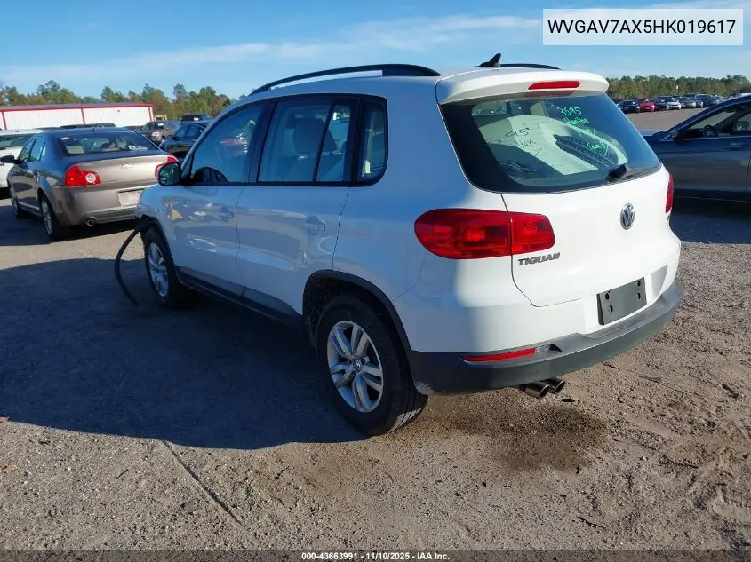 WVGAV7AX5HK019617 2017 Volkswagen Tiguan 2.0T/2.0T S