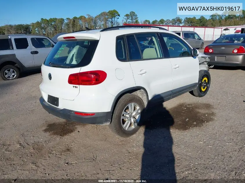 WVGAV7AX5HK019617 2017 Volkswagen Tiguan 2.0T/2.0T S