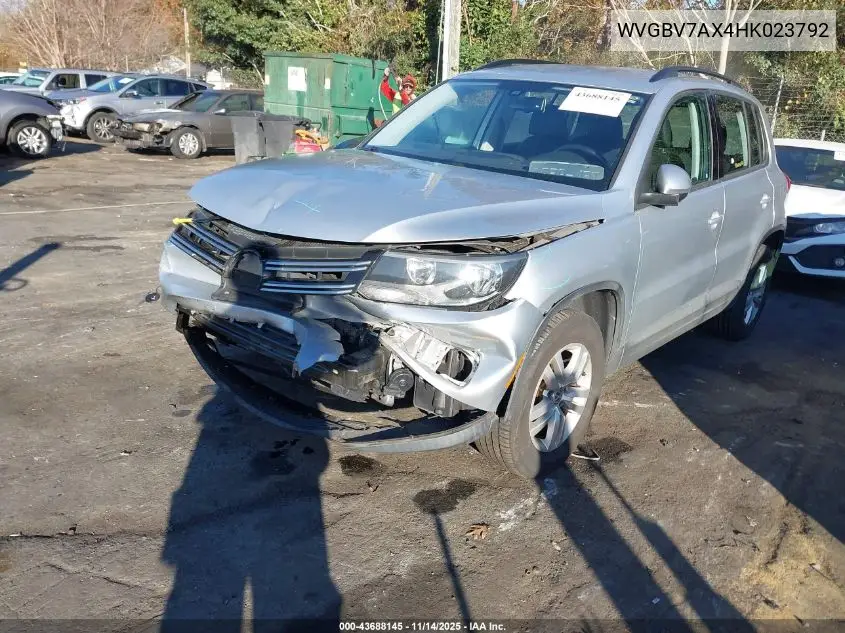WVGBV7AX4HK023792 2017 Volkswagen Tiguan 2.0T/2.0T S
