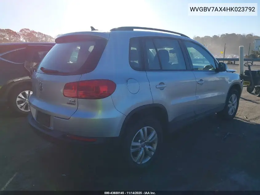WVGBV7AX4HK023792 2017 Volkswagen Tiguan 2.0T/2.0T S