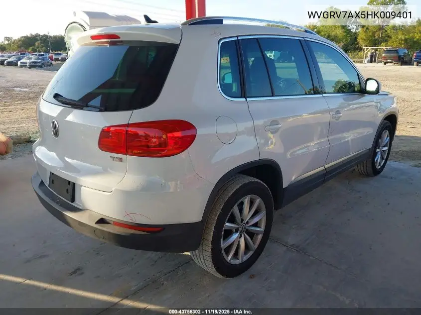 WVGRV7AX5HK009401 2017 Volkswagen Tiguan 2.0T Wolfsburg Edition