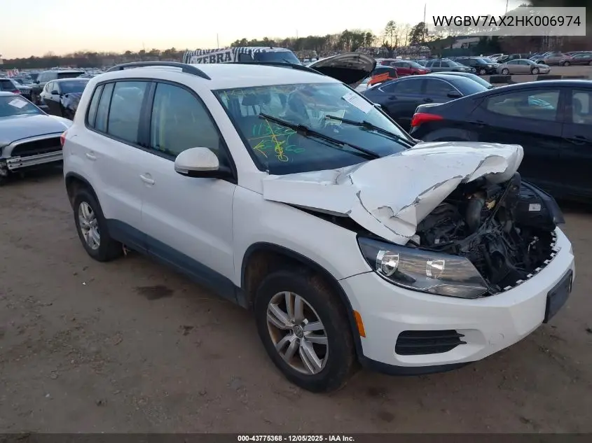 WVGBV7AX2HK006974 2017 Volkswagen Tiguan 2.0T/2.0T S