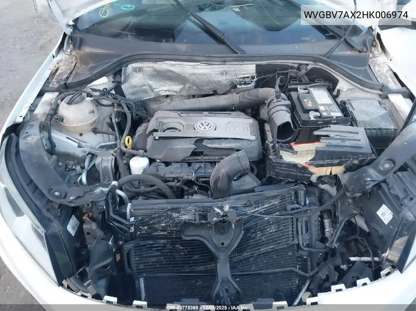 WVGBV7AX2HK006974 2017 Volkswagen Tiguan 2.0T/2.0T S