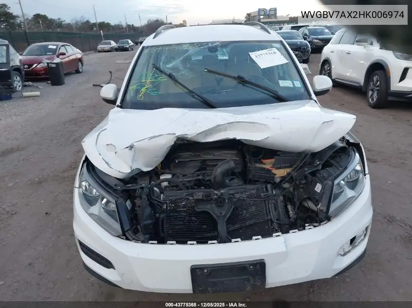 WVGBV7AX2HK006974 2017 Volkswagen Tiguan 2.0T/2.0T S