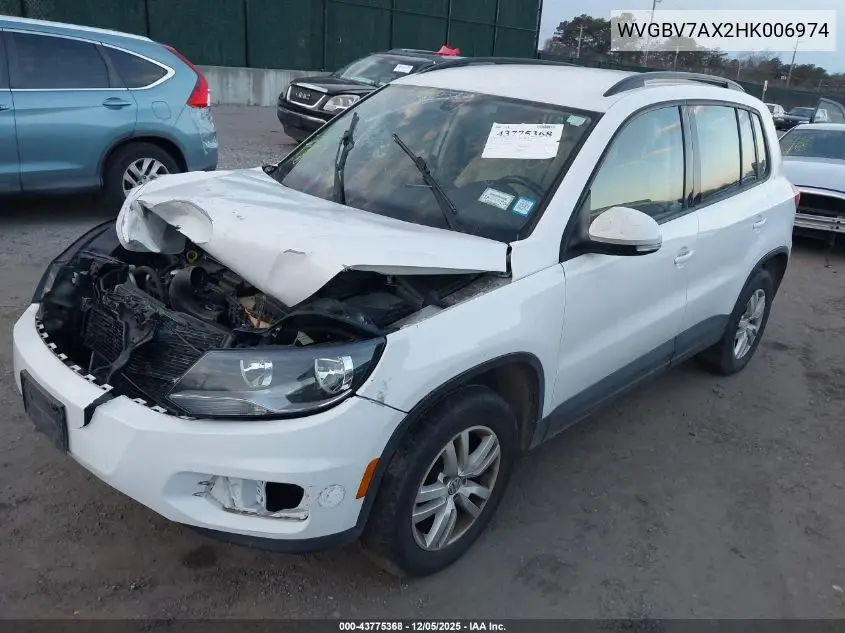 WVGBV7AX2HK006974 2017 Volkswagen Tiguan 2.0T/2.0T S