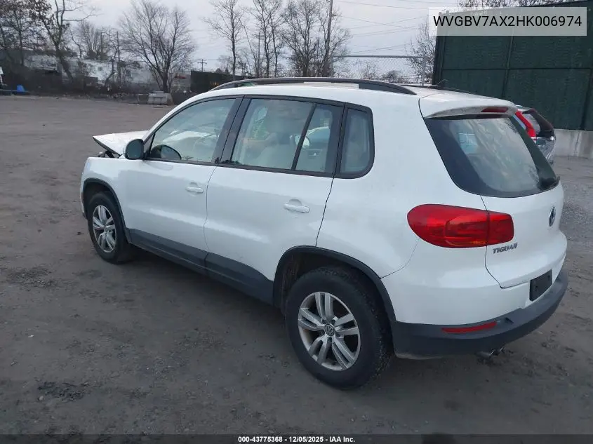 WVGBV7AX2HK006974 2017 Volkswagen Tiguan 2.0T/2.0T S