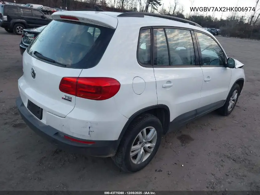 WVGBV7AX2HK006974 2017 Volkswagen Tiguan 2.0T/2.0T S