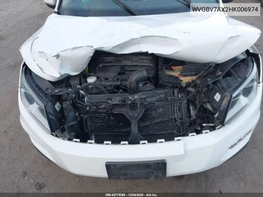 WVGBV7AX2HK006974 2017 Volkswagen Tiguan 2.0T/2.0T S
