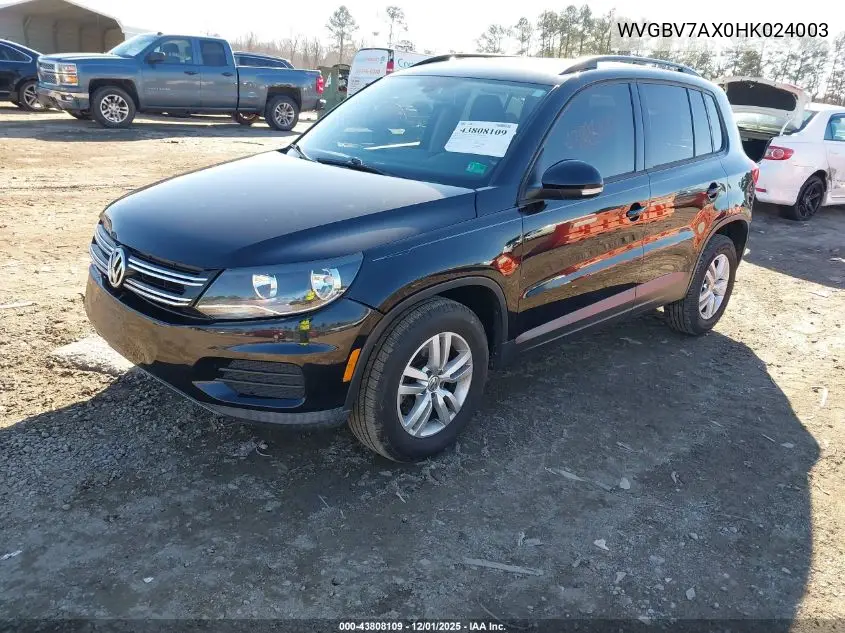 WVGBV7AX0HK024003 2017 Volkswagen Tiguan 2.0T/2.0T S