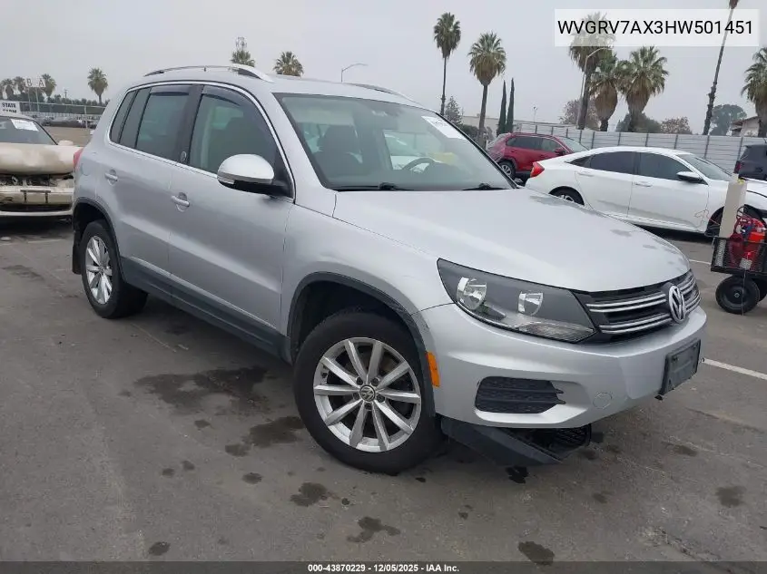 WVGRV7AX3HW501451 2017 Volkswagen Tiguan 2.0T Wolfsburg Edition