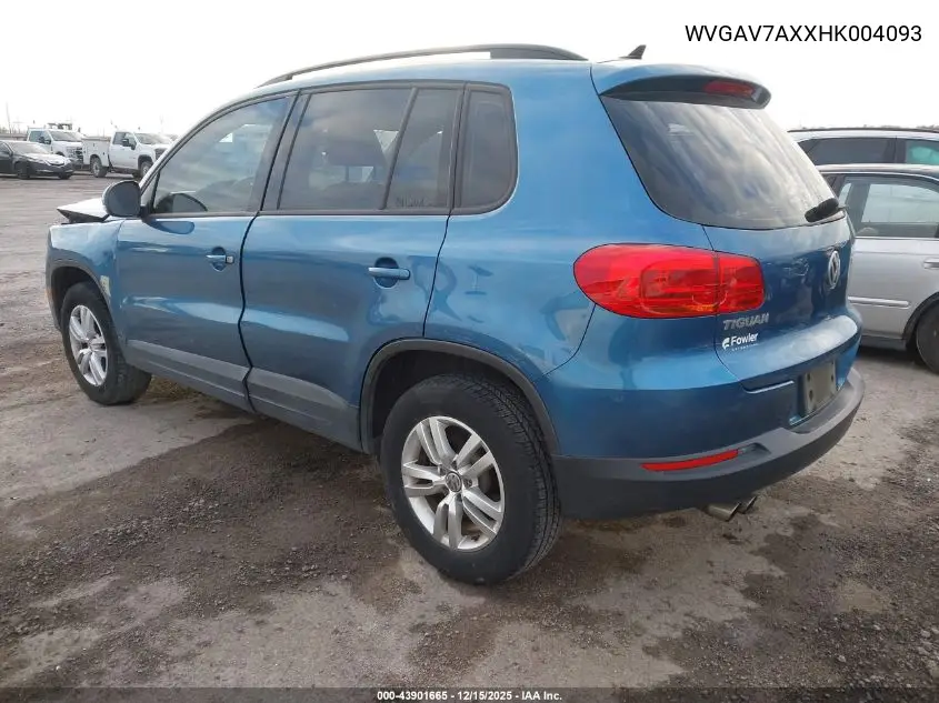 WVGAV7AXXHK004093 2017 Volkswagen Tiguan 2.0T S