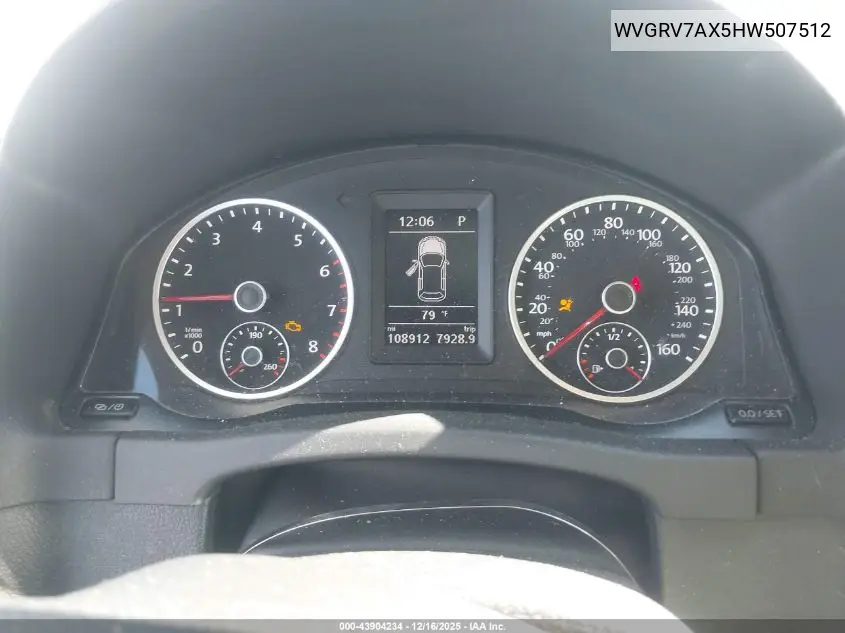 WVGRV7AX5HW507512 2017 Volkswagen Tiguan 2.0T Wolfsburg Edition