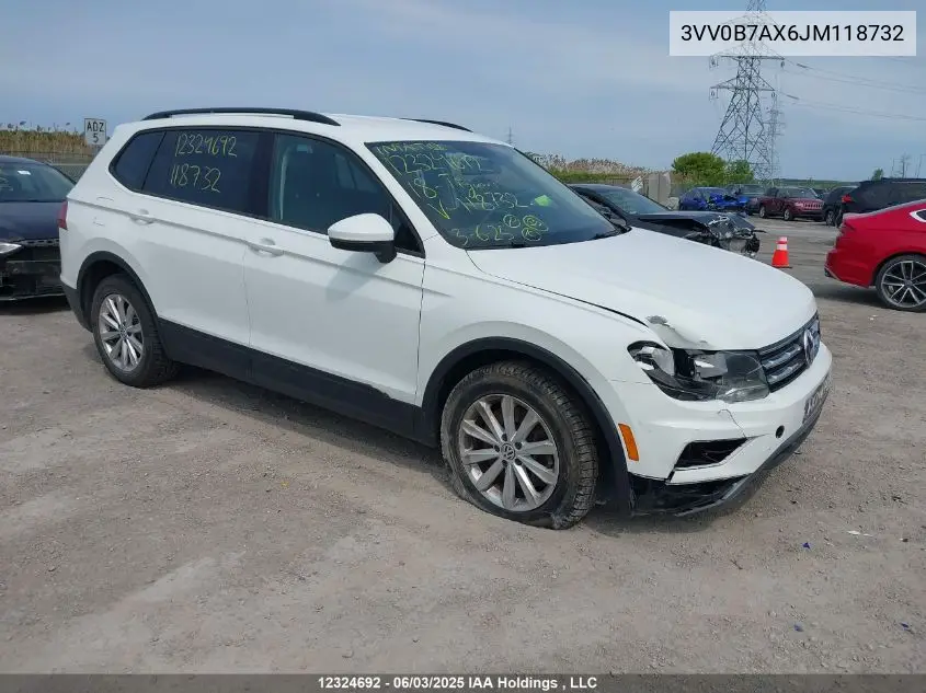 3VV0B7AX6JM118732 2018 Volkswagen Tiguan