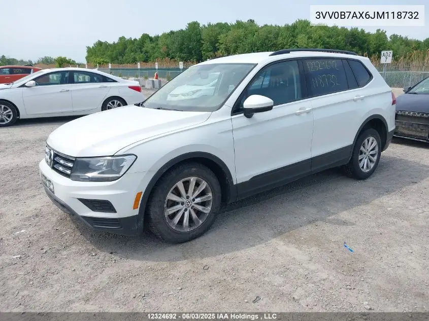 3VV0B7AX6JM118732 2018 Volkswagen Tiguan