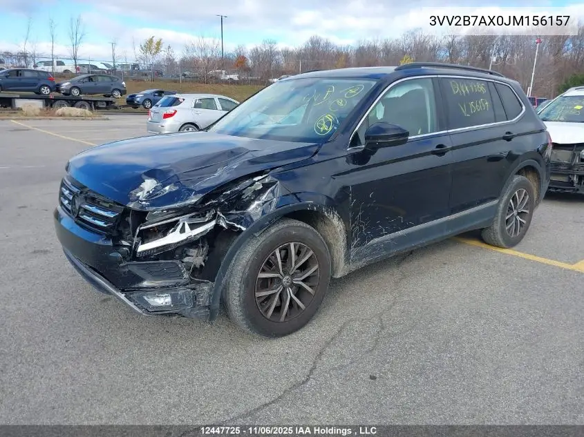 3VV2B7AX0JM156157 2018 Volkswagen Tiguan Se/Sel