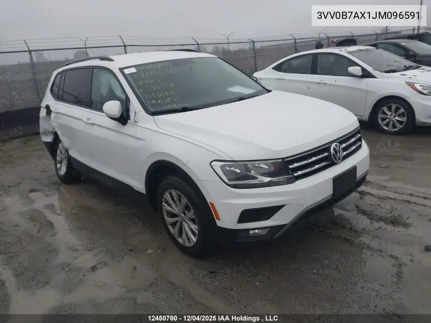3VV0B7AX1JM096591 2018 Volkswagen Tiguan S
