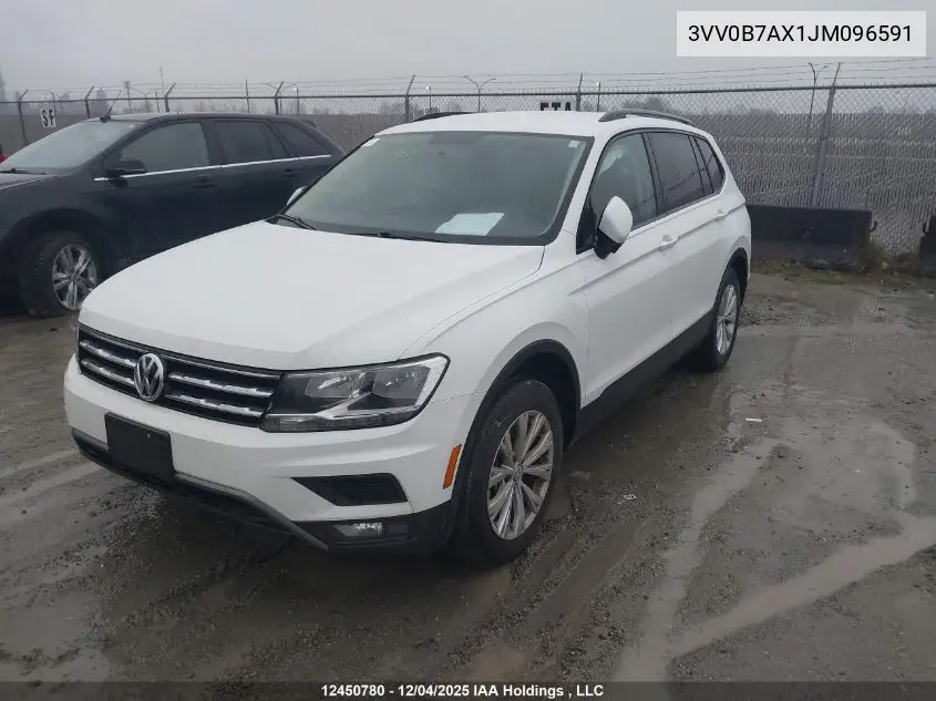 3VV0B7AX1JM096591 2018 Volkswagen Tiguan S