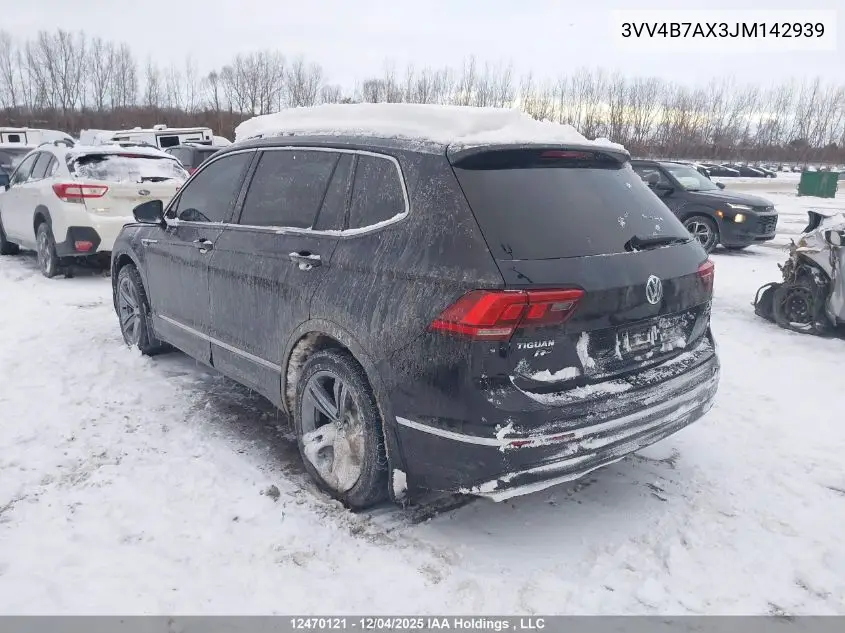 3VV4B7AX3JM142939 2018 Volkswagen Tiguan Highline