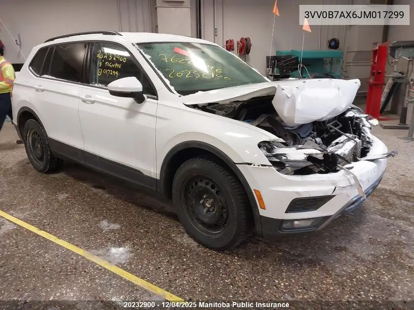 3VV0B7AX6JM017299 2018 Volkswagen Tiguan 2.0 Tsi
