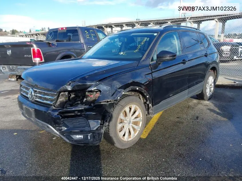 3VV0B7AX3JM102326 2018 Volkswagen Tiguan S