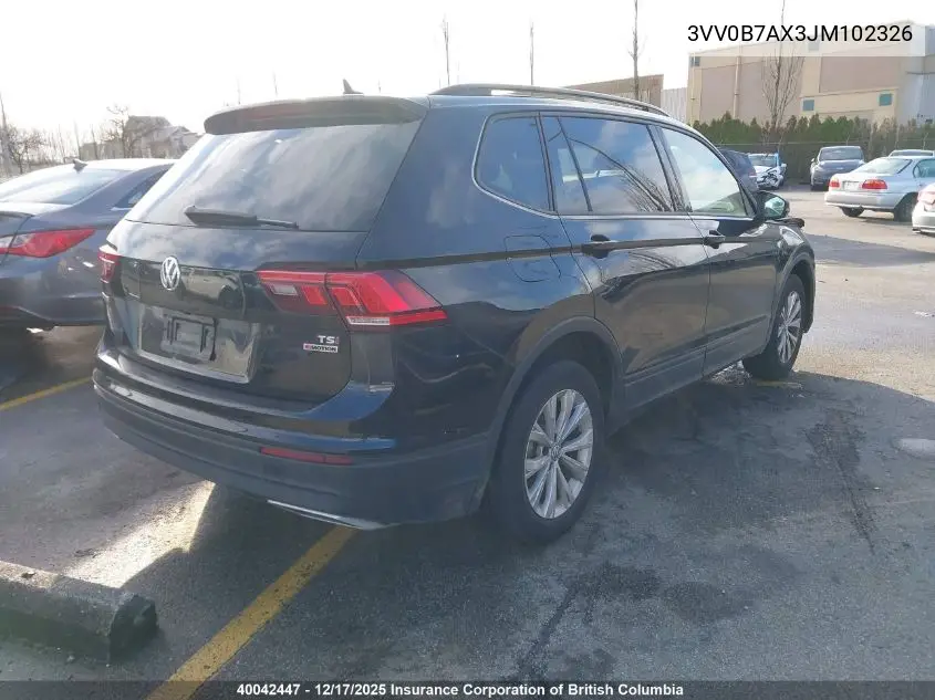 3VV0B7AX3JM102326 2018 Volkswagen Tiguan S