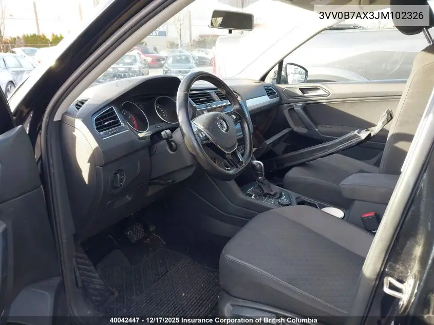 3VV0B7AX3JM102326 2018 Volkswagen Tiguan S