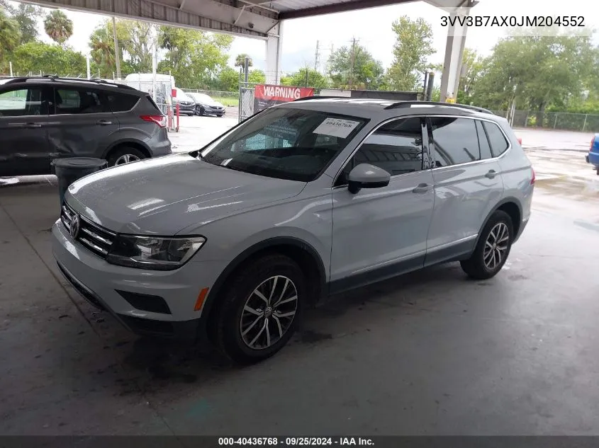 3VV3B7AX0JM204552 2018 Volkswagen Tiguan 2.0T Se/2.0T Sel