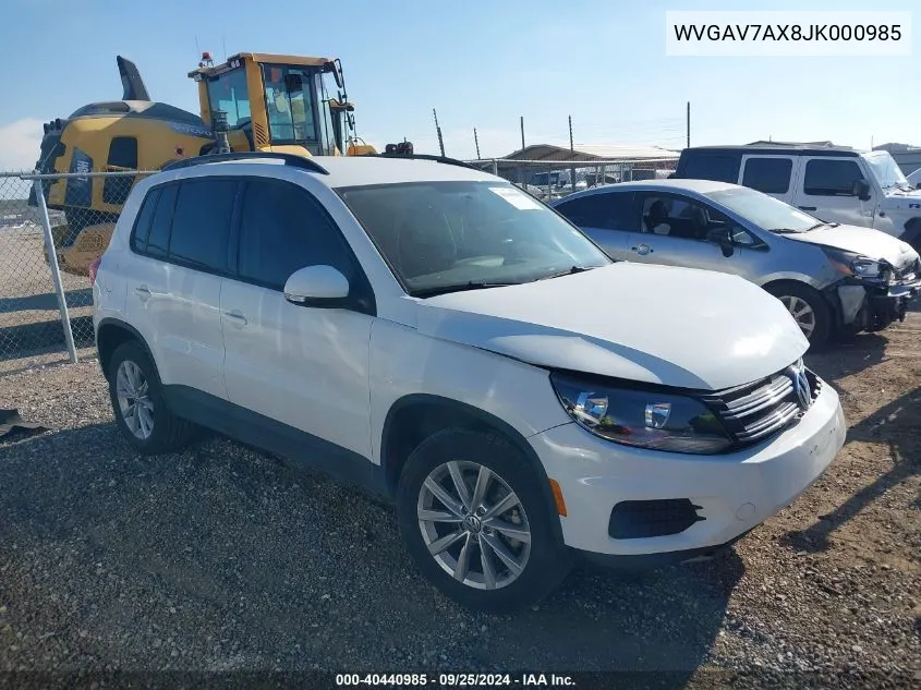 WVGAV7AX8JK000985 2018 Volkswagen Tiguan Limited 2.0T