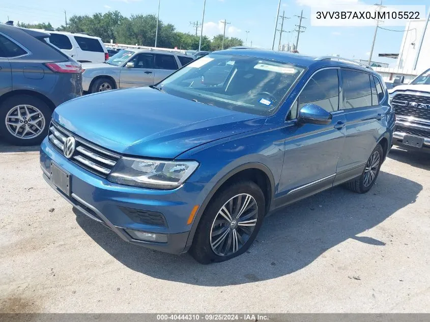 3VV3B7AX0JM105522 2018 Volkswagen Tiguan 2.0T Se/2.0T Sel