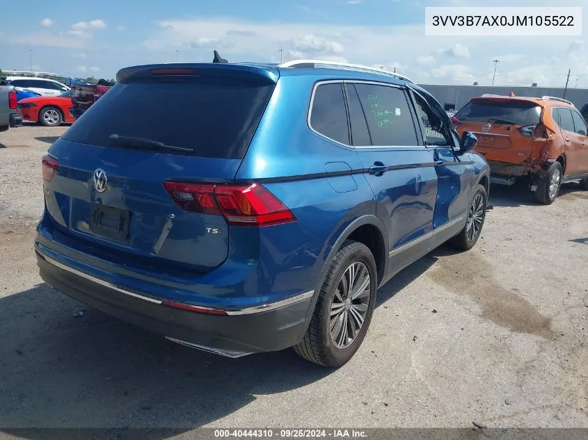 3VV3B7AX0JM105522 2018 Volkswagen Tiguan 2.0T Se/2.0T Sel