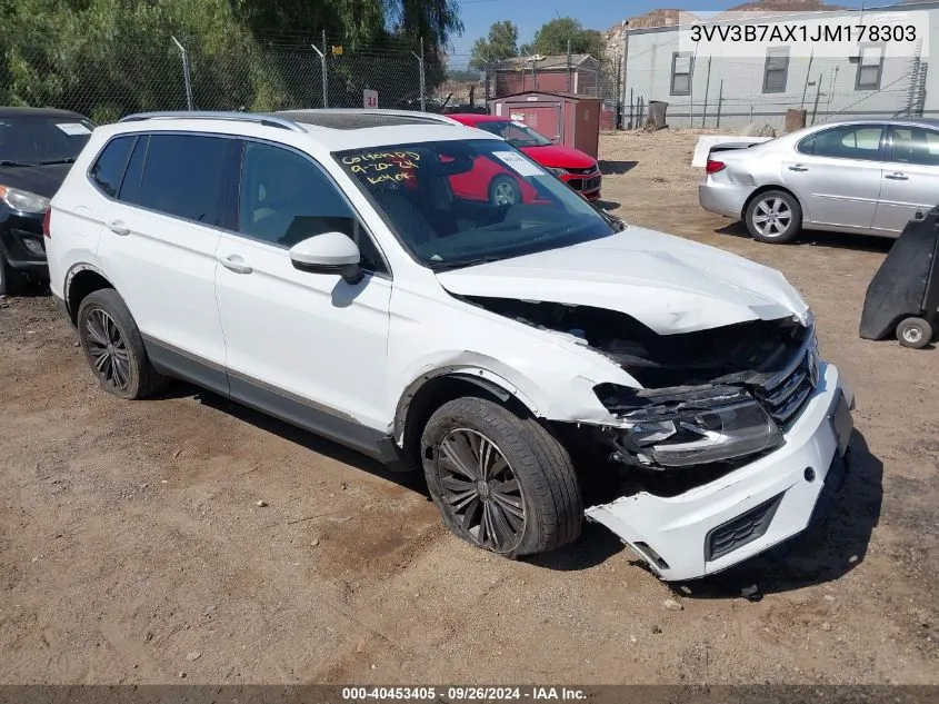 3VV3B7AX1JM178303 2018 Volkswagen Tiguan 2.0T Se/2.0T Sel