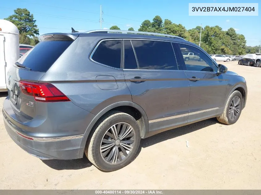 3VV2B7AX4JM027404 2018 Volkswagen Tiguan 2.0T Se/2.0T Sel