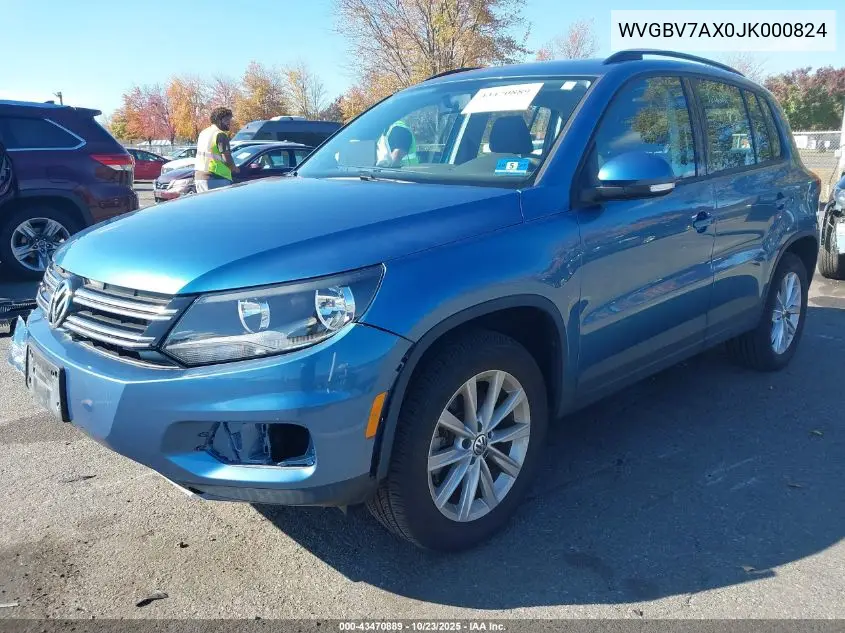 WVGBV7AX0JK000824 2018 Volkswagen Tiguan Limited 2.0T