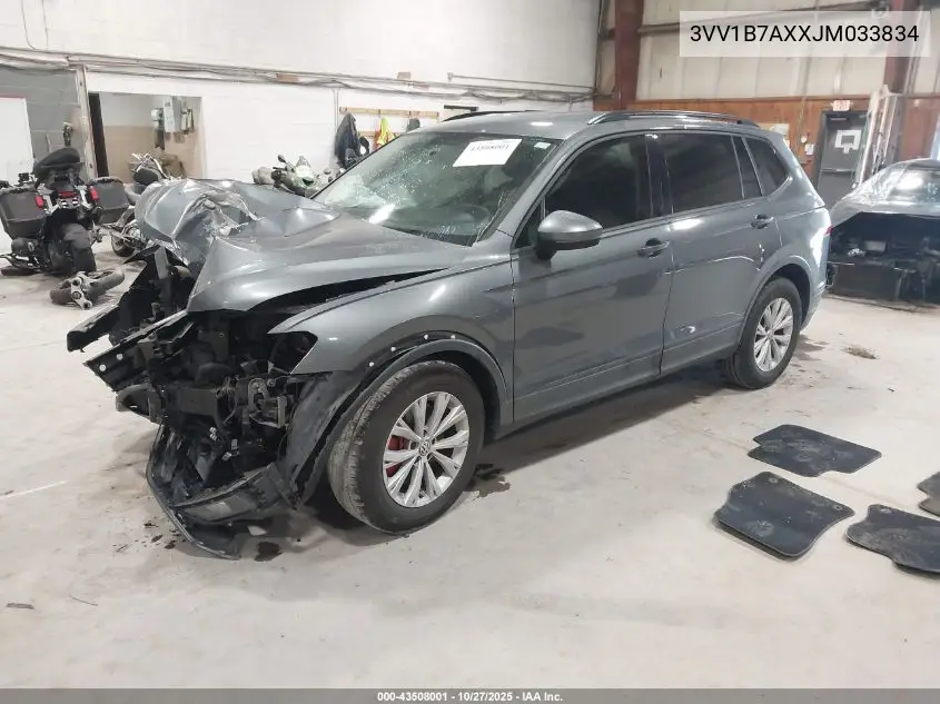 3VV1B7AXXJM033834 2018 Volkswagen Tiguan 2.0T S