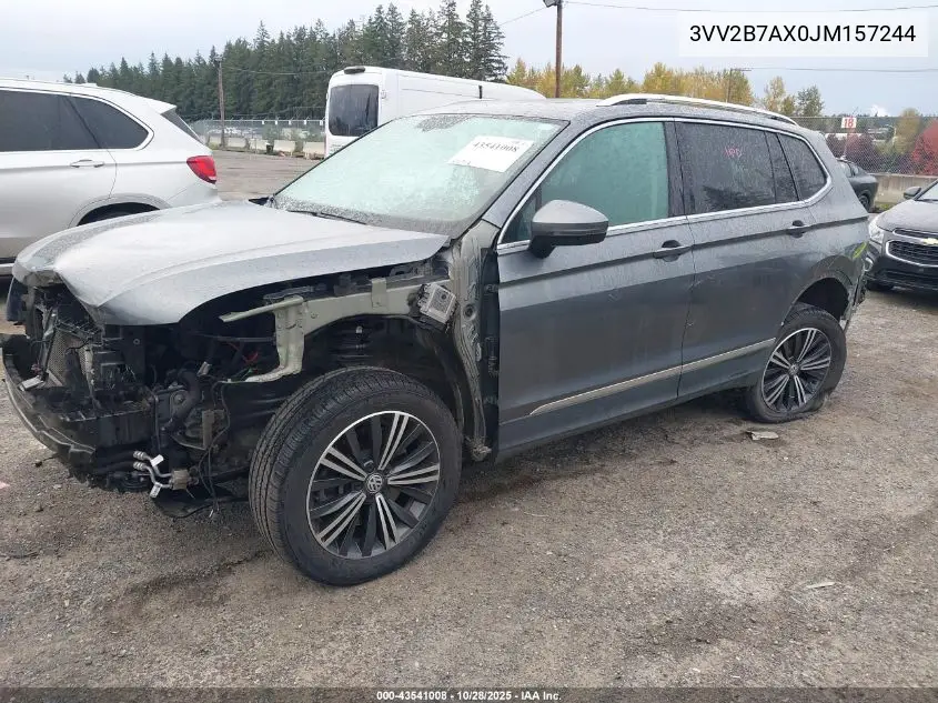 3VV2B7AX0JM157244 2018 Volkswagen Tiguan 2.0T Se/2.0T Sel