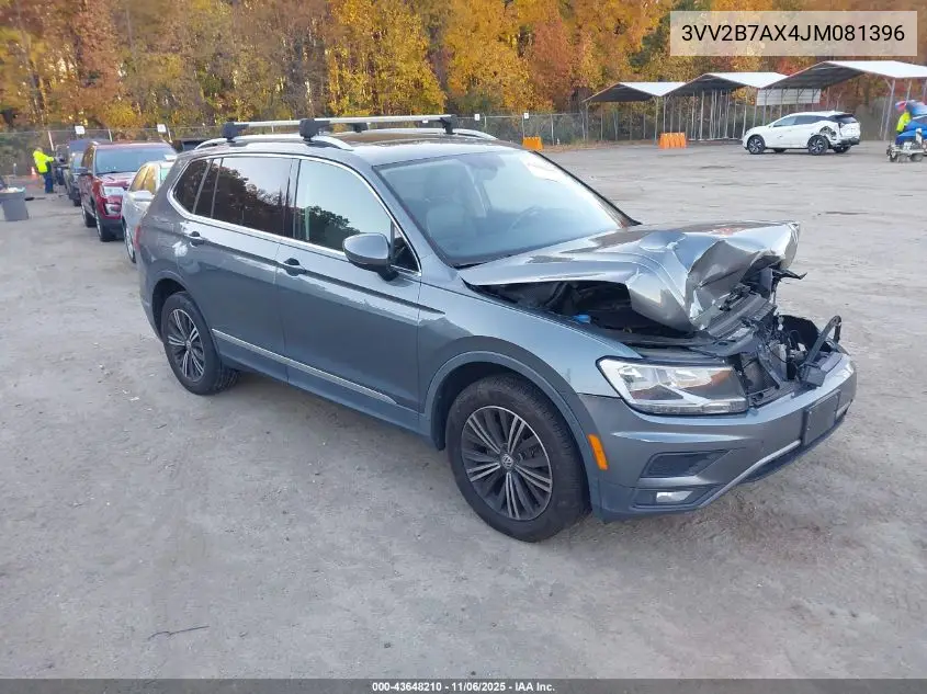 3VV2B7AX4JM081396 2018 Volkswagen Tiguan 2.0T Se/2.0T Sel