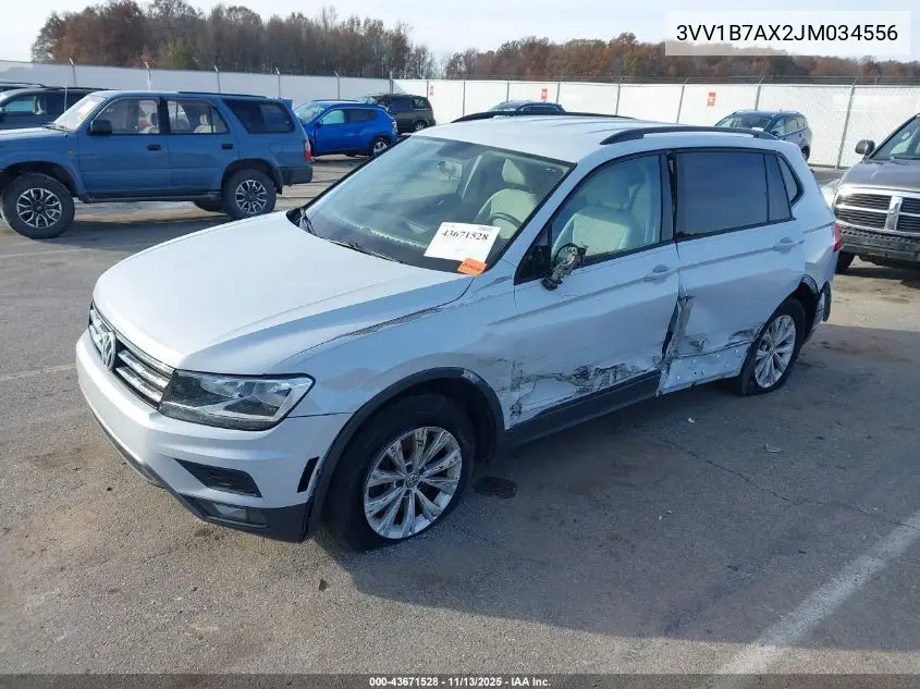 3VV1B7AX2JM034556 2018 Volkswagen Tiguan 2.0T S