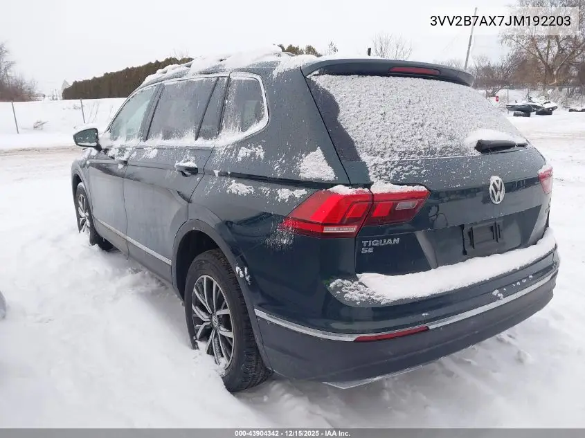 3VV2B7AX7JM192203 2018 Volkswagen Tiguan 2.0T Se/2.0T Sel