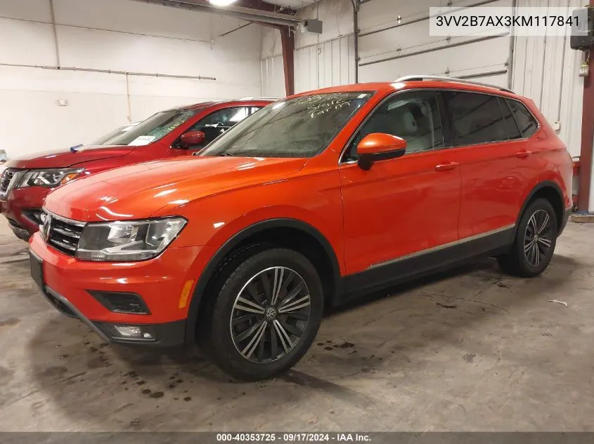 3VV2B7AX3KM117841 2019 Volkswagen Tiguan 2.0T Sel/2.0T Sel R-Line/2.0T Sel R-Line Black/Se