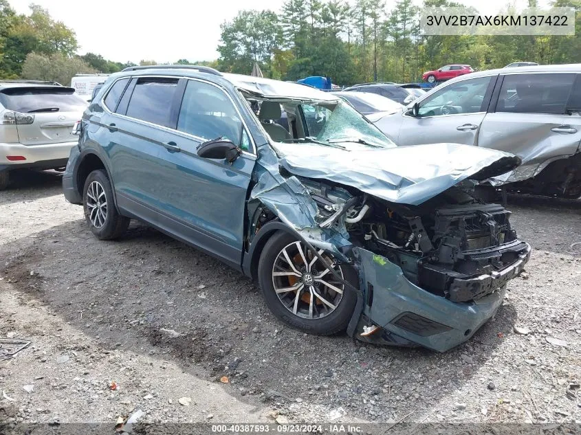 3VV2B7AX6KM137422 2019 Volkswagen Tiguan