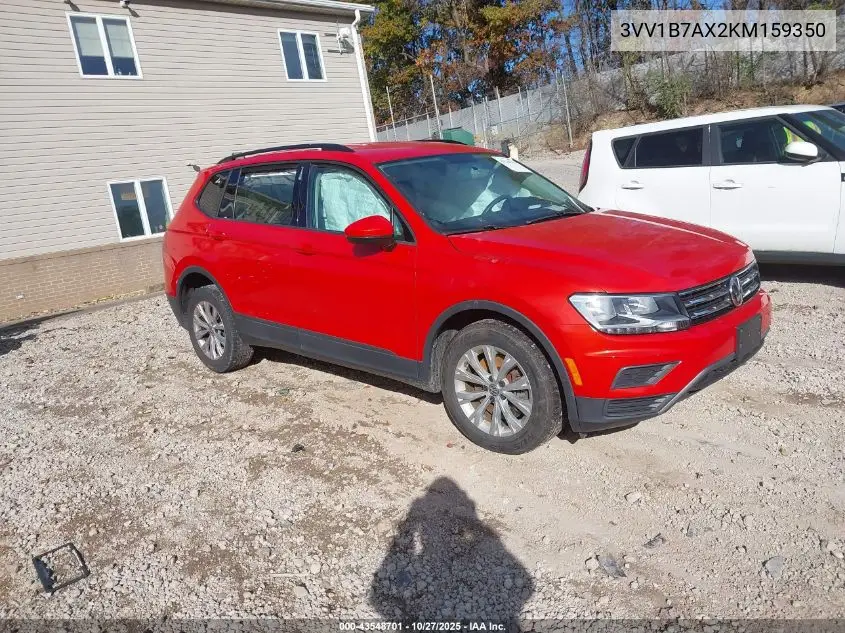 3VV1B7AX2KM159350 2019 Volkswagen Tiguan 2.0T S