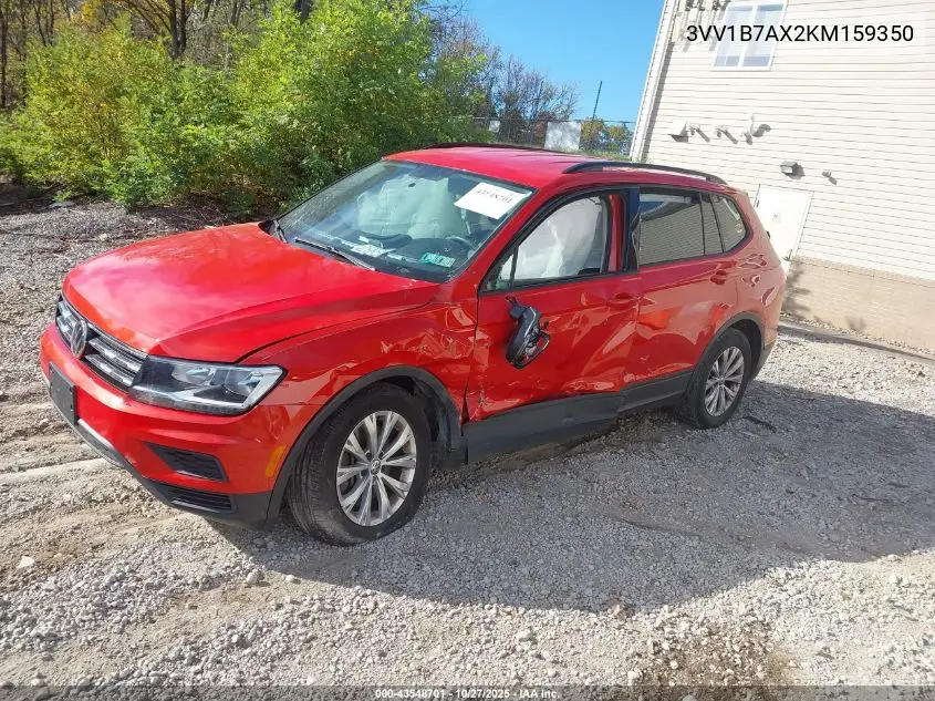 3VV1B7AX2KM159350 2019 Volkswagen Tiguan 2.0T S