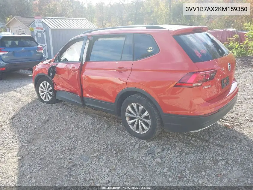 3VV1B7AX2KM159350 2019 Volkswagen Tiguan 2.0T S