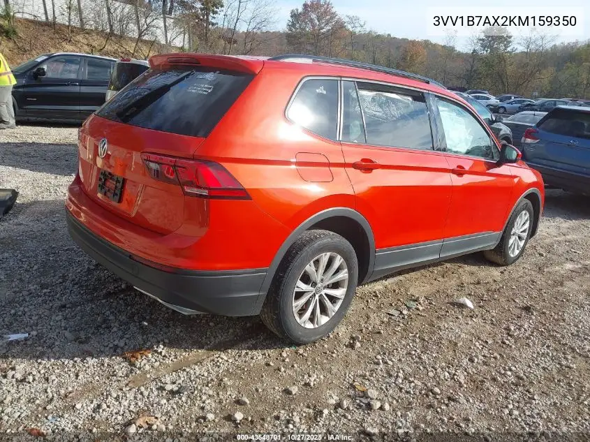 3VV1B7AX2KM159350 2019 Volkswagen Tiguan 2.0T S